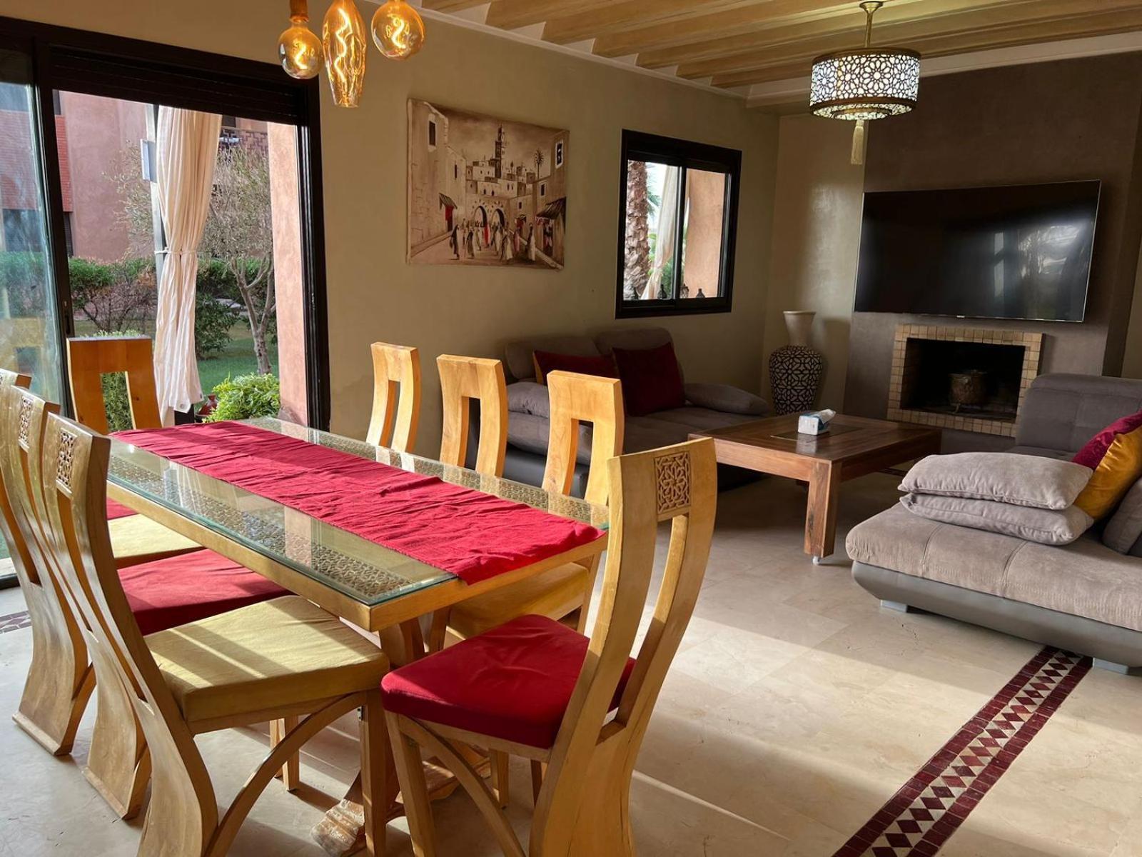 Elegant Avec Vue Sur Piscine Jardin Verdoyant Et Wifi Ultra Rapide Apartamento Marrakesh